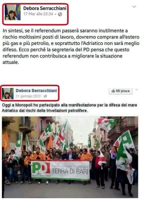 screenshot pagina Facebook di Debora Serracchiani (da L'Huffington Post) 