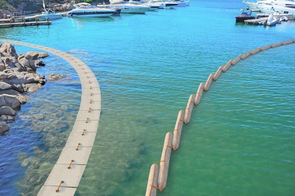 Porto Cervo, disinquinamento con barriere Geolana