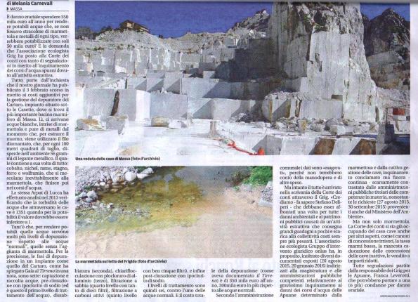 Il Tirreno, 8 aprile 2016