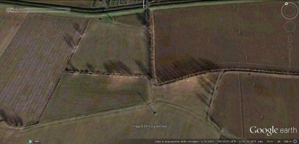 S.Maria di Veggiano, campagna nel 2005 (da Google Earth)