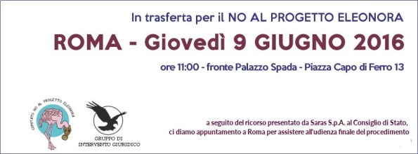 manifestazione CdS appello ricerca gas naturale Saras, Arborea