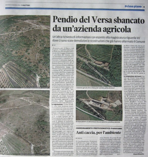 Il Mattino di Padova, 2 giugno 2016