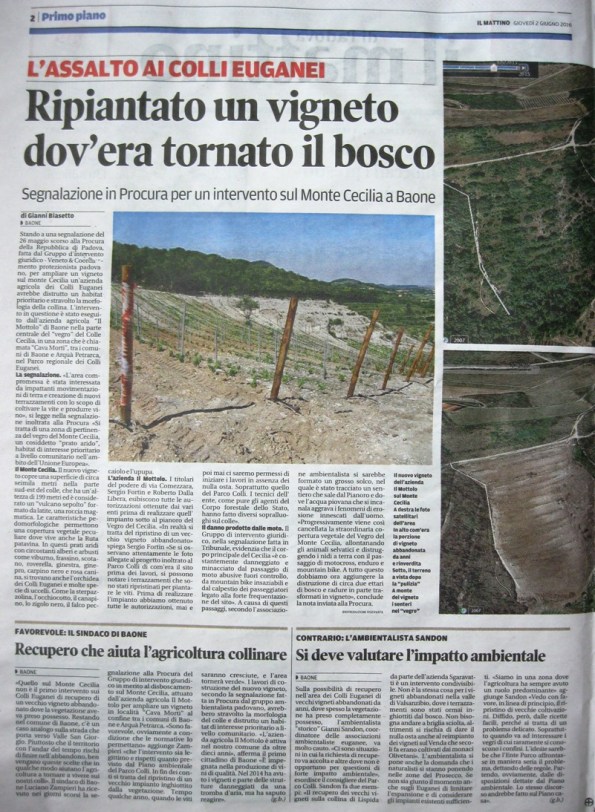 Il Mattino di Padova, 2 giugno 2016