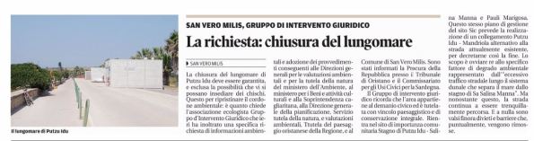 La Nuova Sardegna, 10 giugno 2016