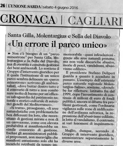 L'Unione Sarda, 4 giugno 2016