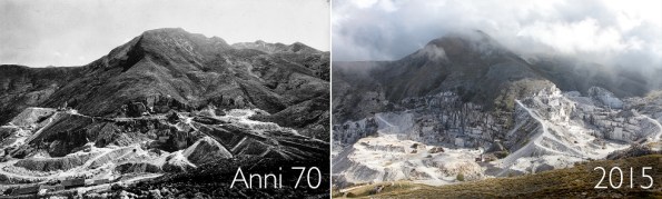Monte Sagro, comparazione fra gli anni '70 e il 2015