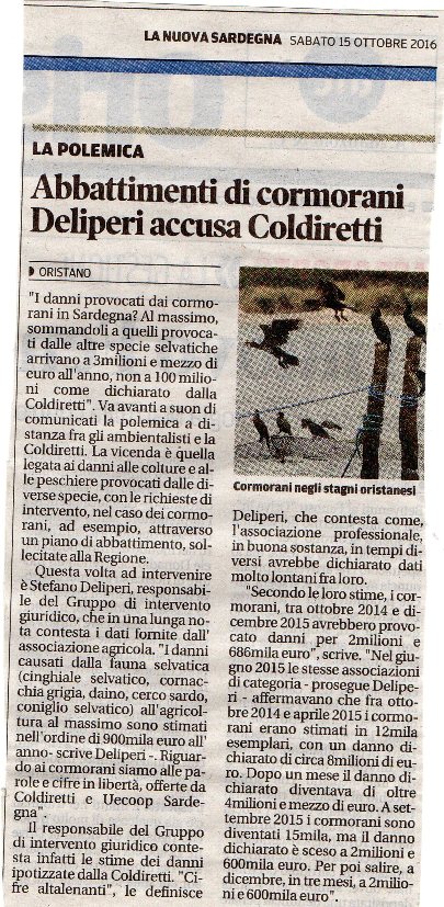 La Nuova Sardegna, 15 ottobre 2016