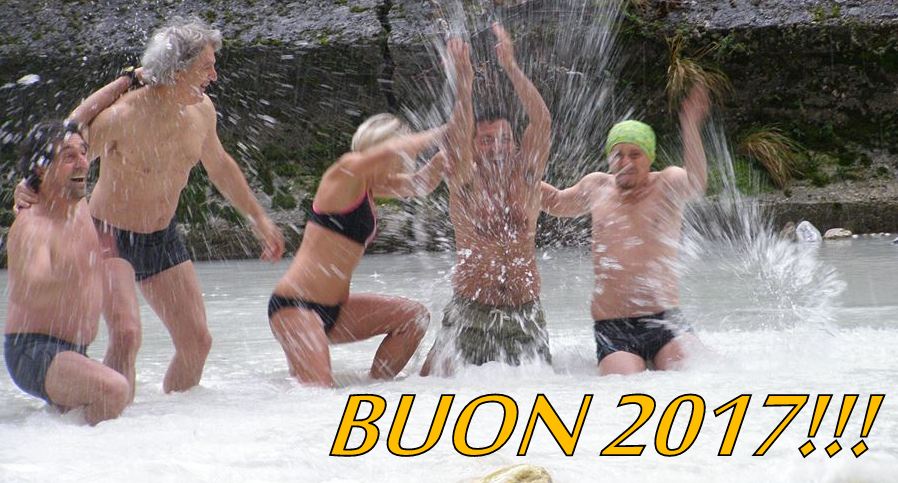 Fiume Frigido, bagno nella marmettola (2 gennaio 2017)