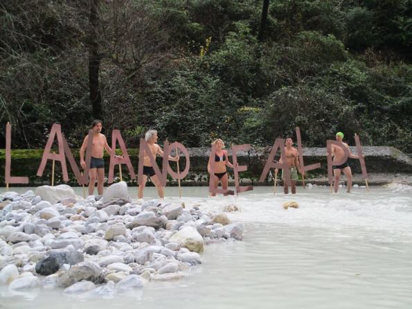 Fiume Frigido, bagno nella marmettola (2 gennaio 2017)