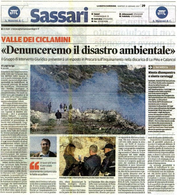 La Nuova Sardegna, 10 gennaio 2017
