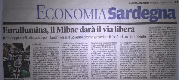 La Nuova Sardegna, 7 febbraio 2017