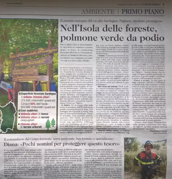 L'Unione Sarda, 20 marzo 2018, 2