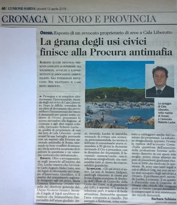 L'Unione Sarda, 12 aprile 2018 - Copia