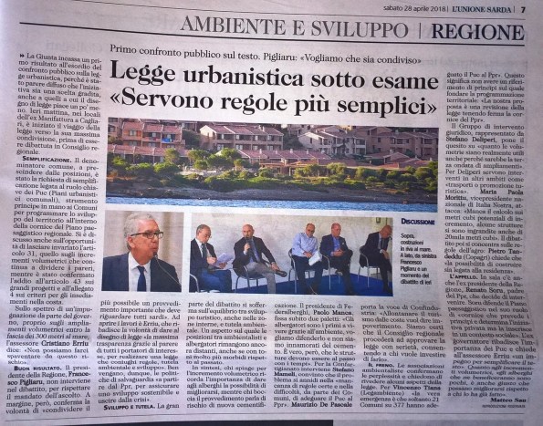 L'Unione Sarda, 28 aprile 2018