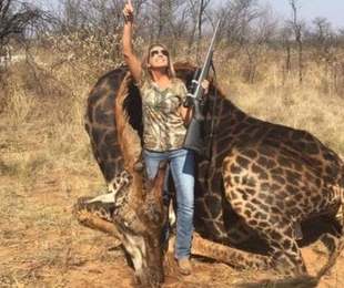 Tess Thompson Talley con il trofeo di caccia